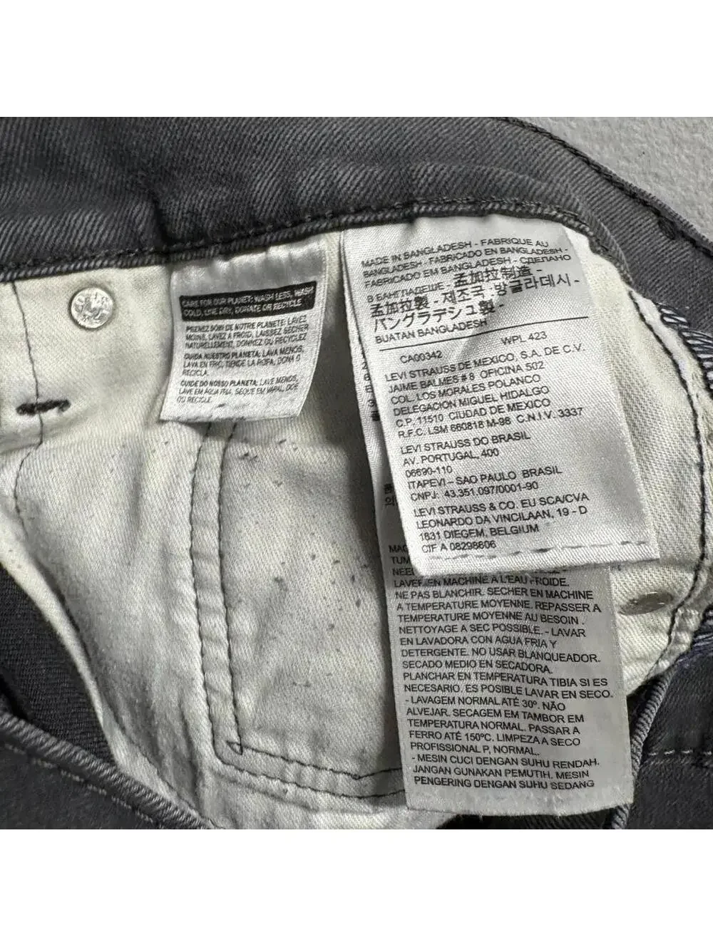 Levi's 511 Slim Fit Jeans Mens 30x30 Gray Denim Stretch Pants